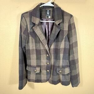 Ashley by 26 International Womens Vintage Style Blazer Jacket L Wool Blend